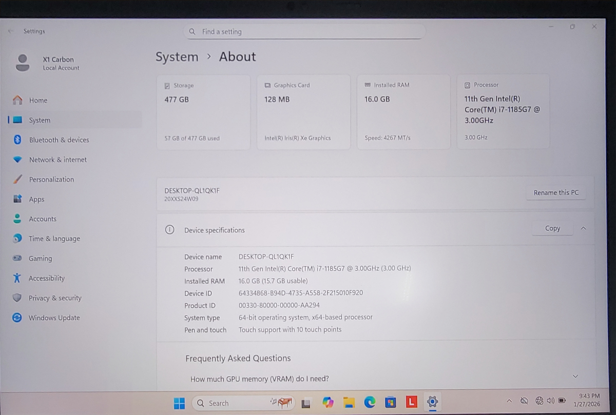 Lenovo X1 Carbon 🔥 💻 Powerful. - Thumbnail 3